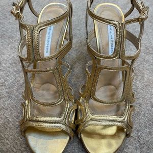 Gold Diane Von Furstenberg Heels